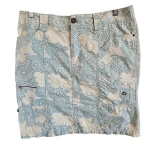 Eddie Bauer Woman Size 12 Athleisure Skirt Floral Multiple Pocket Hiking Camping